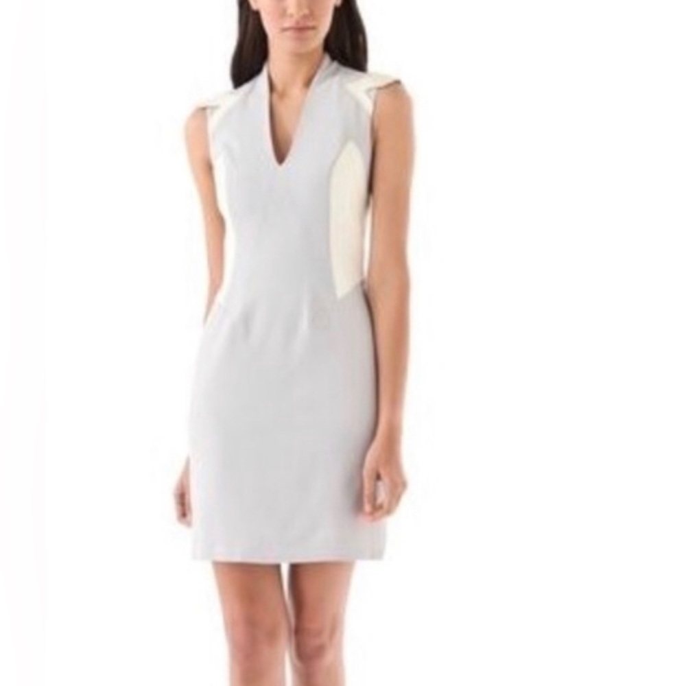 NEW Helmut Lang Sleeveless Leather Detail Dress Size 2